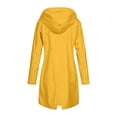thumbnail image 4 of WTOBBY Women Solid Rain Jacket Outdoor Waterproof Hooded Windproof with Zipper, 3-in-1 Design for Hiking Suit and Mountaineering,Yellow XL, 4 of 4
