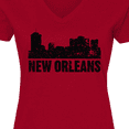 thumbnail image 4 of Inktastic New Orleans Skyline Grunge Women's V-Neck T-Shirt, 4 of 5