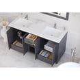 thumbnail image 2 of Laviva 313613-60G-MW 60" Maple Grey Double Sink Vanity + Stone Solid Surface Top, 2 of 2