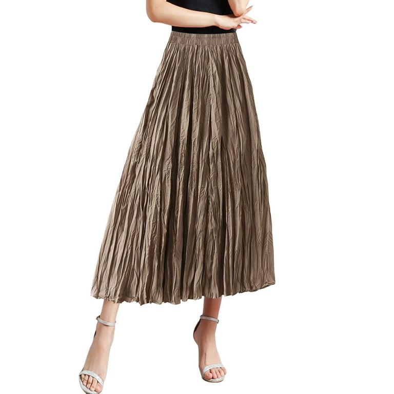ZHAGHMIN Maxi Skirt Summer Women'S Boho Elastic High Waist