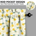 thumbnail image 5 of Pineapple Lover Kitchen Curtains Set - 3 PCS Hawaiian Tropical Tier Curtains & Valance, Fresh Exotic Fruit Print, Semi-Sheer Farmhouse Window Treatment, 5 of 6