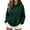 Dark Green, variant on Womens Leopard Hoodie Basic Letter Loose Hoodie Sweatshirt Long Sleeve Kangaroo Pocket Drop Shoulder Pullovers Top Women's Fall 2026 Outfits(Grey,XL)