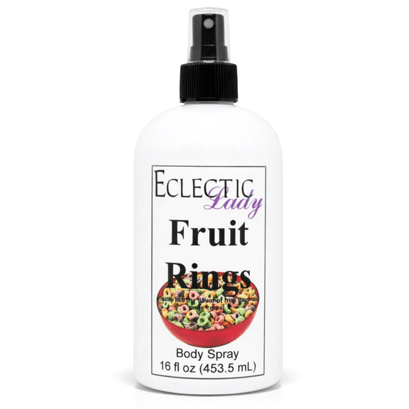 Fruit Rings Body Spray, Eclectic Lady, Hydrating Mist, Unisex, 16 oz