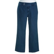 Women's Plus-Size Stretch Denim Tab-Waist Jeans