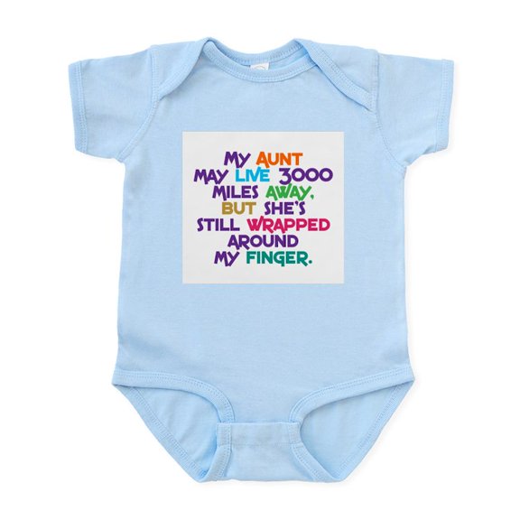 CafePress - Wrapped Around My Finger Body Suit - Baby Light Bodysuit, Size Newborn - 24 Months