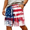 thumbnail image 2 of Men's Swim Trunks Swimming Trunks 250th Anniversary Pattern Beach Shorts with Mesh Lining and Pockets, 2 of 4