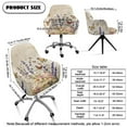 thumbnail image 7 of Whosucclay Butterfly Daisy Lavender Print Curved Back Chair Covers with Arms, Water Resistant Dining Chair Slipcovers, Elastic Bar Stools Covers, Spandex Curved Back Armrests Chair Protector, 7 of 7