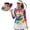 Boho Flower, variant on Women's Golf Shirt and Sun Visor Hat Set Green Golf Theme Breathable Fabric 3/4 Sleeve Golf Shirts Moisture Wicking Adjustable UV Protection Sun Hat Cap for Tennis Enthusiasts