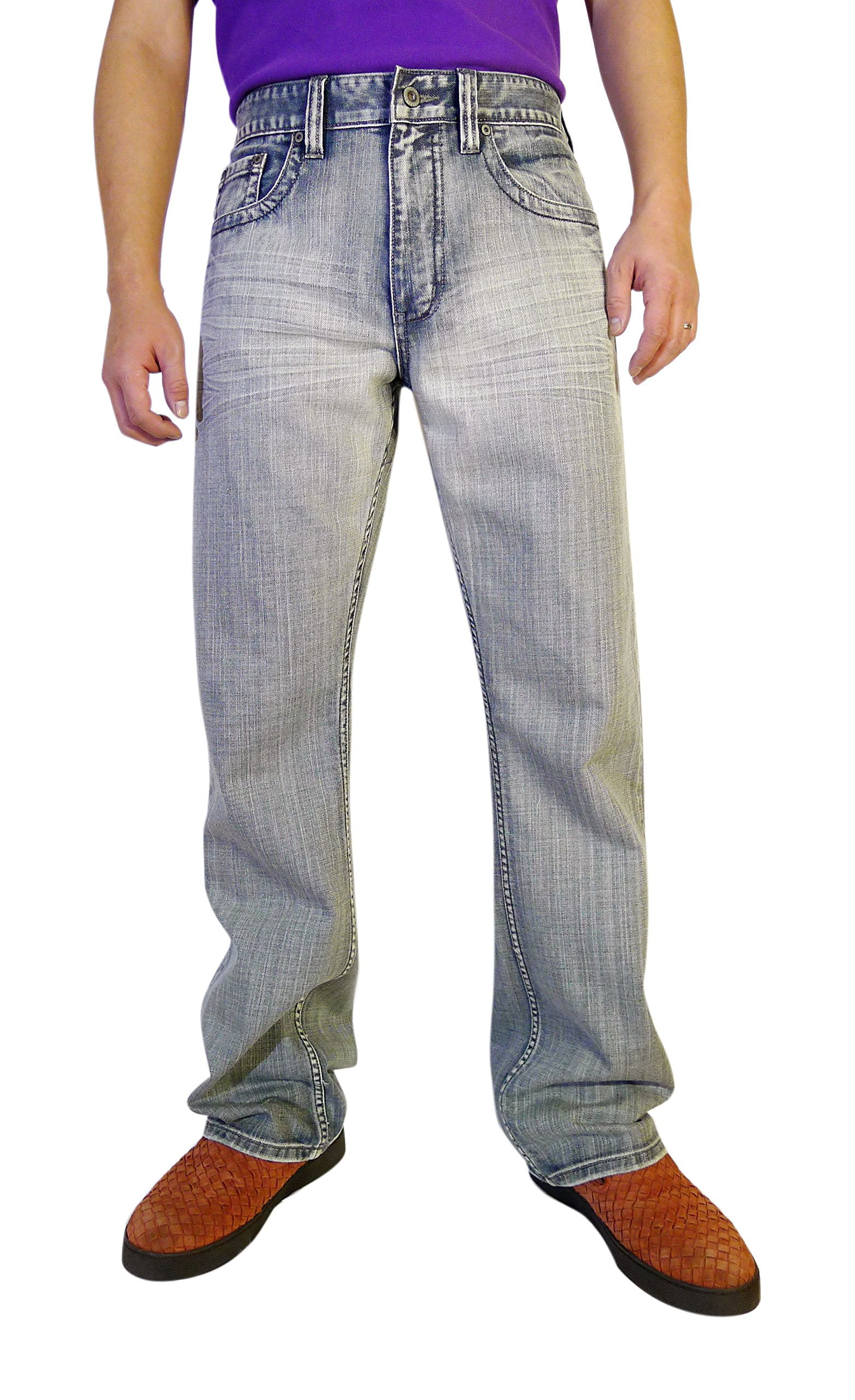 Flypaper Men's Bootcut Fit Fashion Denim Jeans Grey Wash - Walmart.com