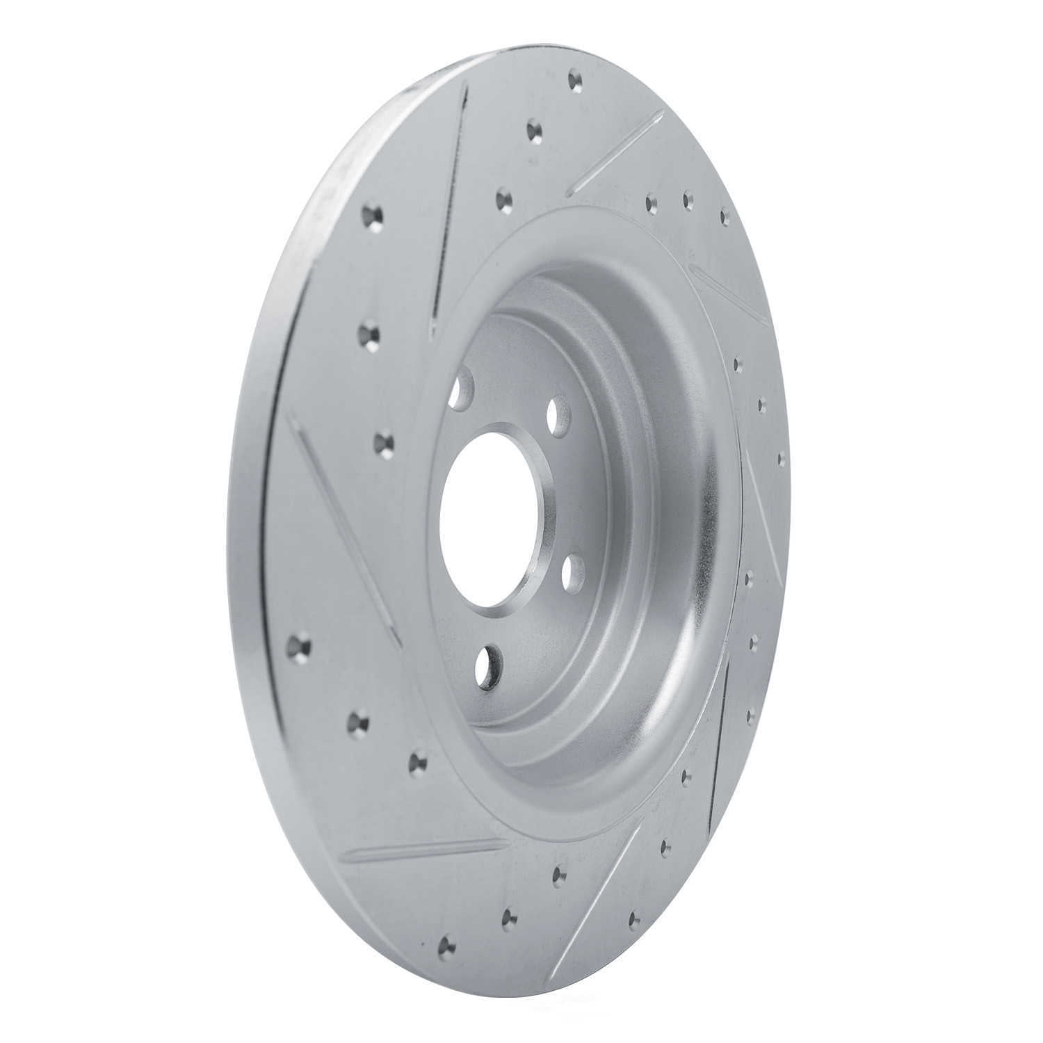 Dynamic Friction Company 631-63182R DFC Brake Rotor - Drilled And Slotted - Silver