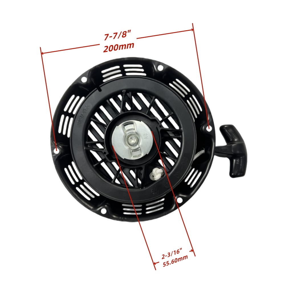 POWER PRODUCTS Recoil Starter with Handle & Bolts - Compatible Replacement for PREDATOR Open Frame Inverter Generators 8750W Surge / 7000W Running (SKU# 71340, 59190)