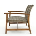 thumbnail image 6 of Zaiden Outdoor Wood and Wicker Loveseat, Natural Finish with Gray Wicker, 6 of 9