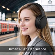 Srhythm Nicecomfort 35 (2nd Gen) Hybrid Noise Cancelling Headphones,Bluetooth 6.0, 5Microphones with ENC, Transparency, Spatial Audio, 140H Playtime, Low Latency, Custom EQ via App