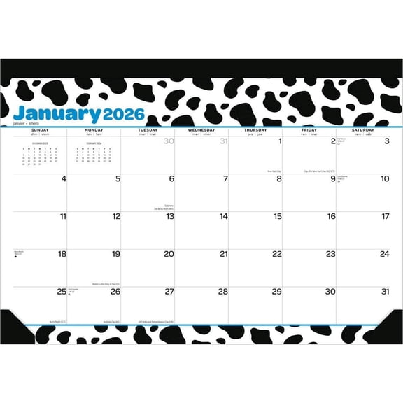 BrownTrout, Cow Prints 2026 Desk Pad