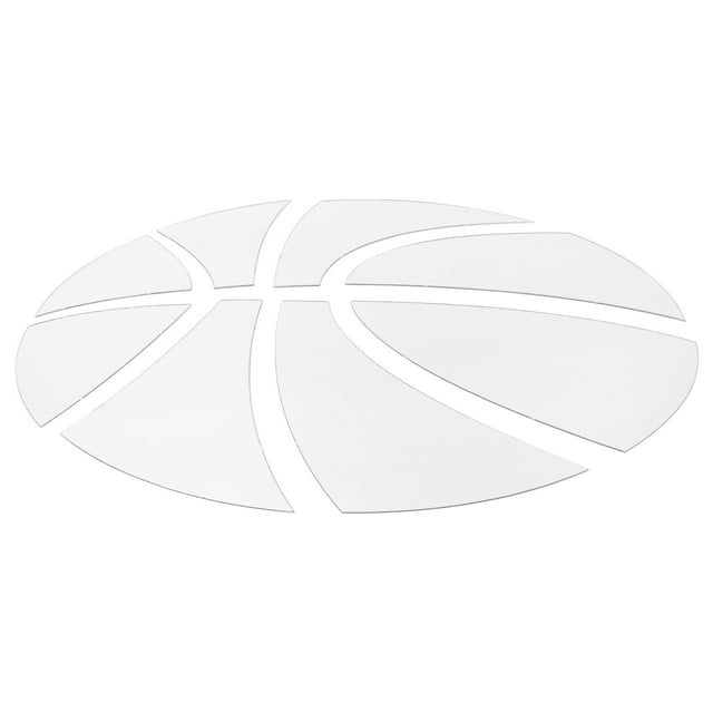 FUTUREORYY 1Pack Acrylic Basketball Mirror Sticker 5.9X5.9In Silver for Bedroom