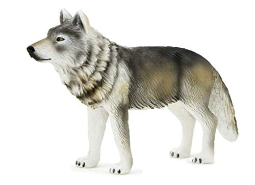 painted wolf figurines