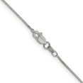 thumbnail image 3 of Solid 14K White Gold 0.9mm Box with Lobster Lock Chain - 18", 3 of 8