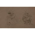 thumbnail image 2 of Henri de Toulouse-Lautrec 24x16 Gold Ornate Framed and Double Matted Museum Art Print Titled - Seated Women Studies, 2 of 4