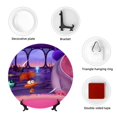 thumbnail image 5 of Lsque inside out 2 Pattern Ceramic Decorative Plate Decorative Plates with Display Stand Personalized Porcelain Plate Ceramic Ornaments for Wall Hanging Decoration-6in, 5 of 6