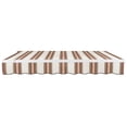 thumbnail image 2 of AWNTECH 14x10 Maui Left Motor Patio Retractable Awning Outdoor Canopy Sun Shade Without Aluminum Protective Hood, Brown and Terra Stripe, 2 of 3
