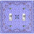 thumbnail image 1 of Metal Light Switch Plate Cover Purple Paisley Bandana Spotted Tile Pattern TIL082, 1 of 13