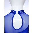thumbnail image 5 of SiiRoh Kids Girls Sparkly Lyrical Dance Dress High Low Skirted Leotard Modern Contemporary Dancewear Blue 14, 5 of 7
