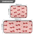 thumbnail image 3 of 2-Piece Kitchen Rugs Set Non-Slip Mats Carpet Floor for Kitchen, Bathroom (19.7"x27.6" & 19.7"x47.2") Red Bows and Polka Dots, 3 of 7
