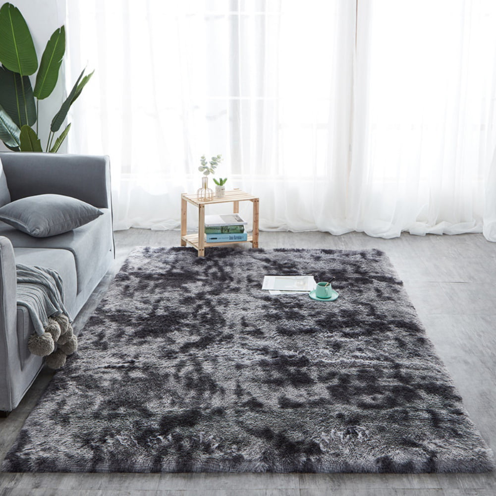 Faux Fur Fluffy Shag Rug Long Pile Non-Skid Washable Furry Carpet in Many Sizes 