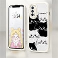 thumbnail image 4 of Phone Case Slim Cartoon Black White Cats Leather Back Casing PU Leather Cover Phone Case for Samsung S20 FE 5G, 4 of 10