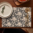 thumbnail image 5 of Pioneer Flower Floral Print Pattern Summer Placemats Table Placemats Set Of 4-Linen Kitchen Washable Placemats Table Mats 12x18 Inch Non-Slip Heat Resistant, 5 of 6