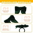 thumbnail image 3 of Uxcell Napkin Rings Bow, Velvet Napkin Holder for Holiday Table Decor Green, 3 of 5