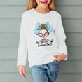 thumbnail image 5 of Little Girl Sweatshirts Size 6 Fashion Graphic Long Sleeve Casual Cotton Shirt 3-11T Kids Fall Pullover Top, White, 4 Years, 5 of 5