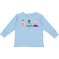 thumbnail image 3 of Inktastic Little Ballerina Trio Girls Long Sleeve Toddler T-Shirt, 3 of 5