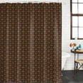 thumbnail image 2 of Dark Brown Rattan Shower Curtain, Waterproof Shower Curtains for Bathroom, Vintage Abstract Wicker Texture Washable Fabric Bathtub Curtain Set Bath Decor with 12 Hooks 72"x78", 2 of 8