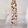 thumbnail image 3 of Lsque Sushi Roll Pattern Long Sleeve Pajama Set for Women - Soft 2-Piece Sleepwear and Loungewear Set with Pockets, Comfy Nightwear-Large, 3 of 7