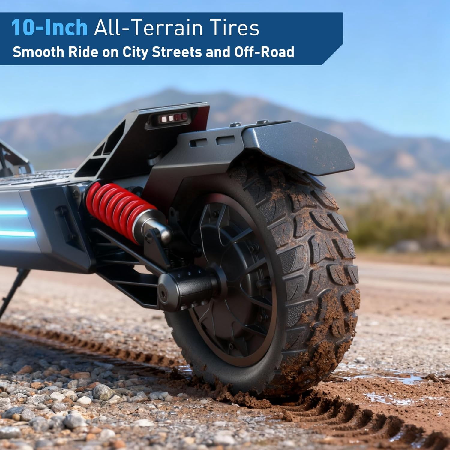 Hiboy Titan 1000W 25MPH 46Mi Range 10" Off-Road Tires, Dual Suspension & Hydraulic Brakes, Foldable E-Scooter