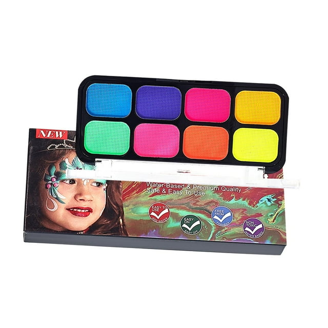 Paleta de Pintura Facial Sunnimix 8 Colores Para Espectáculos de Escenario de Teatro de Efectos Especiales
