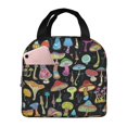 thumbnail image 1 of Fotbe Bright Mushrooms Bolsa Térmica con Estampado y Forro de Aluminio Grueso Bolsa de Almuerzo con Bolsillo Frontal para Hombres y Mujeres, Ideal para Trabajo, Escuela, 1 of 8