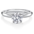 thumbnail image 2 of Gem Stone King 10K White Gold IGI Certified Lab Grown Diamond Solitaire Engagement Ring for Women | 0.75 Cttw | D-E Color | VS1- VS2 Clarity | Size 10, 2 of 6
