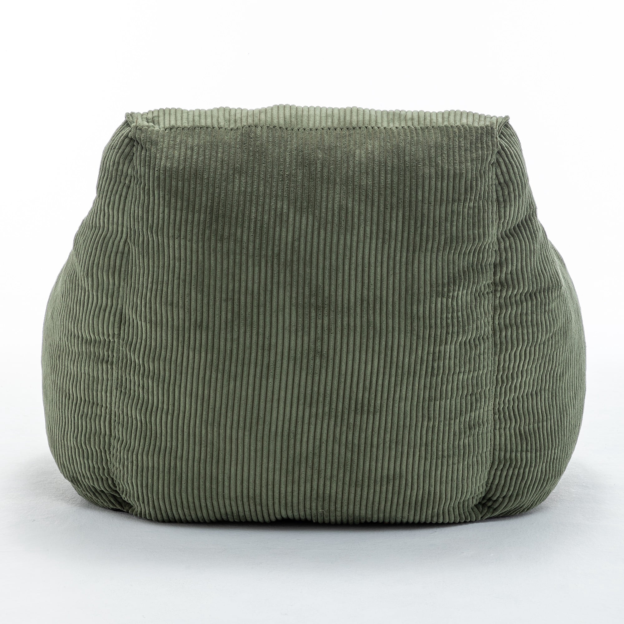 Bean Bag Chair Sofa for Adults Teens, Comfy Corduroy Large Bean Bag Chairs with Armrests for Bedroom Living Room, Adult Beanbag Lazy Sofa Couch Chairs with Filler Included (Green)