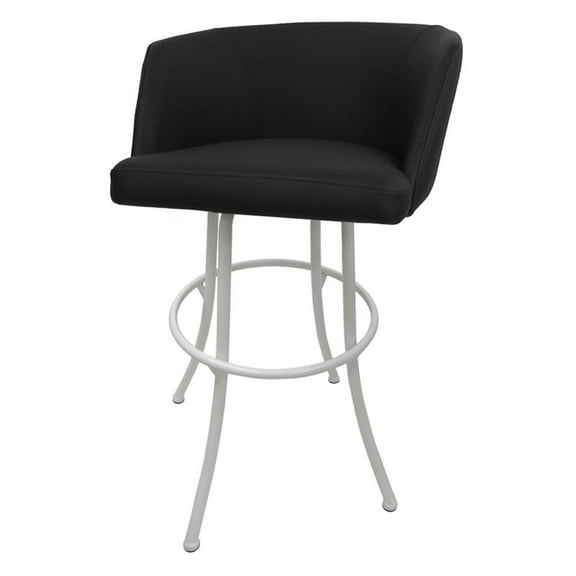 Swivel Counter Metal Bar Stool 26" Joey - Black - White