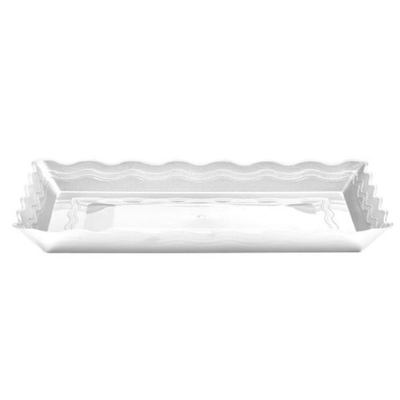 Nicole Fantini's Hanna K. Signature' Hanna K. Signature 2 Clear Plastic Plastic Serving Trays-Serving Platters| 9 X 13 inch| Rectangular Disposable Party Platters and Trays