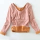 thumbnail image 5 of Guardurnaity Ropa interior térmica de mujer de 40-70kg, calentador de terciopelo cálido para mujer, Base cómoda suave, cuello , Tops básicos, Prendas para la parte del cuerpo Rosado, 5 of 6