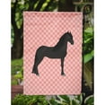 thumbnail image 3 of Carolines Treasures BB7915GF Friesian Horse Pink Check Garden Flag, 3 of 3