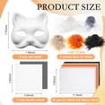 thumbnail image 2 of Therian Mask Kit de bricolaje Seenelling Blank Cat con fieltro y pelo sintético, 2 of 6