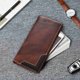 thumbnail image 4 of Cartera de cuero con bloqueo RFID para hombre | Diseño Slim Plegable Vintage | Cuero de plena flor | Gran capacidad con ranuras para tarjetas, ventana de identificación, ranura para chequera, 4 of 5