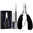 thumbnail image 1 of 3PCS Nail Clipper Set Professional Toenail Clippers Nail Cutters for Thick Nails, 1 of 10