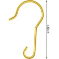 thumbnail image 2 of Small C-Shape Ornament Hooks,Metal Wire Christmas Ornament Hangers,Gold Stainless Steel Christmas Ornament Hooks,Christmas Tree Decoration Hangers,for Home Decor (100Pcs), 2 of 7