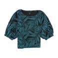 thumbnail image 1 of Alfani Blusa de dos tonos para mujer, azul, pequeña, 1 of 2