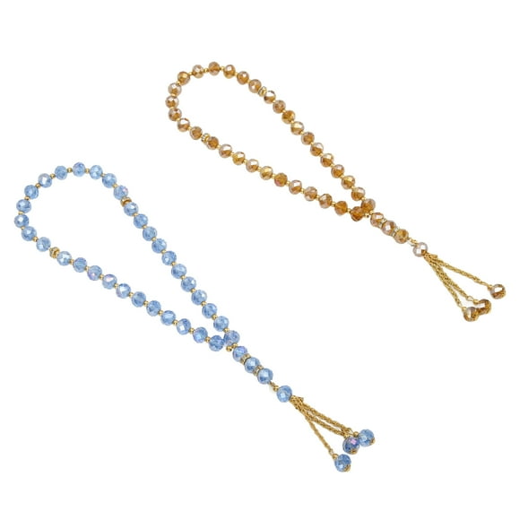 Cuentas de Oración, color Azul Champán Musulmán Tasbih Con Cuentas Espaciador para Mujeres para la Decoración Diario para Niñas Para Regalos